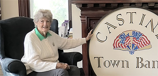 Barbara Cooper and the Castine Town Band Drum