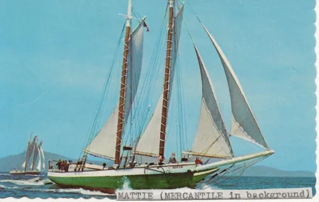 Mattie (Mercantile in background)